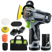 WORKPRO 12V Cordless Polisher, 3" Mini Car Detailing Buffer & Sander Machine ...