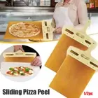 2pc Sliding Pizza Peel-Pizza Transferring Perfect Pizza Shovel Tray with Handle
