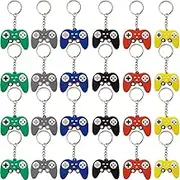 NSBELL 24PCS Video Game Controller Keychains in 6 Colors Video Game Party Controller Handle Key Ring Game Controller Keychain for Video Game Party Favors Birthday Baby Shower