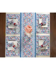 Tiramisu Block Print Table Linen Set