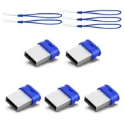 64GB 5 Pack USB Flash Drives with Lanyard 64G Small USB Drive Ultra Fit Flash...