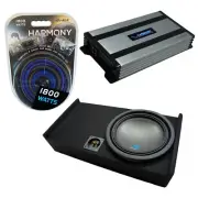 Fits 09-20 Ford F-150 Super Crew Alpine S-W12D4 Single 12" Sub Box HA-A800.1 Amp