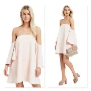 SEED HERITAGE Womens Size 12 Off Shoulder Frill Dress NEW + TAGS RRP$169.95