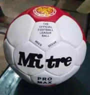 Mitre Pro League Vintage SoccerBall/Football Size 5 Pure Leather Hand Stitched