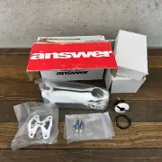 Answer Rove G2 Stem White 1 1/8" Threadless 31.8 mm MTB 120 mm Reach NEW