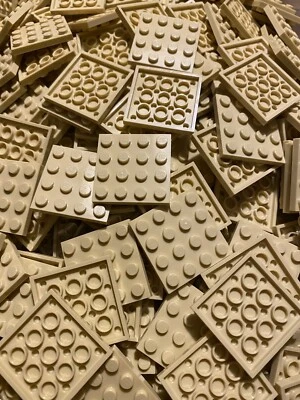 LEGO 4x4 Tan Plate 10 Pieces 3031 BRAND NEW