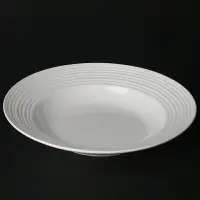 在飛比找樂天市場購物網優惠-骨瓷9英寸深湯盤純白歐式西餐盤子意大利面盤沙拉盤