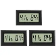 Mini Thermometer Hygrometer, Large Number Fahrenheit LCD Display Digital 3-pack