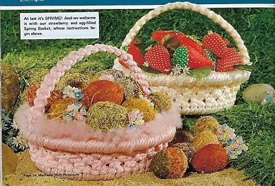 Spring Easter Basket & Holiday Patterns Macrame with Potpourri Craft Book HA83