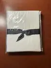 Pottery Barn Essential Sateen Flat Sheet Full Size 300 Thread Count White New