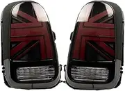 LED Tail Lights Rear Brake Reverse Sequential Turn Signals Taillights，Compatible with Mini Cooper Countryman F60 2017-2022(2pcs Red Smoke)