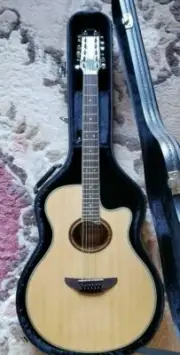 Electric Acoustic Guitar YAMAHA APX-700Ⅱ-12 NT Natural 12 Strings with Hard Case
