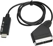 SCART to HDMI Converter Adapter, Audio Video Converter Scaler Adapter with HDMI, VHS VCR DVD, SCART HDMI Converter Adapter, SCART to HDMI Converter Support 720p 1080P