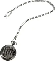 [CATIEBYE] Hanging Pocket Watch Pendant Personalized Watch with Engraved Message Stylish Vintage Chain Watch for Father Day Birthday Present for Dad Grandpa