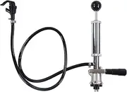 Keg Party Pump, S Type Beer Keg Tap Party Pump Picnic Pump with Black Beer Faucet Stainless Steel Beer Quick Keg Tap Pump for Homebrewing