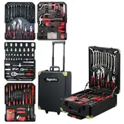 1375PCS Portable Tool Kit Trolley Comprehensive Repair Universal DIY Hand Tools Case Mechanics Toolbox Set Organiser Box with Wheels and Locks 50X37X10CM