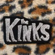 The Kinks Logo Embroidered Iron On Patch - Silver