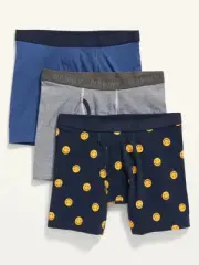 NWT Old Navy Soft-Washed Built-In Flex Boxer Briefs 3-Pack Smiley Men M L XL