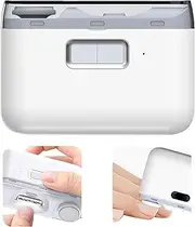 Uthvouxy Electric Nail Clipper, 2 in 1 Nail Trimmer & Polisher, Automatic Fingernail Clipper, White