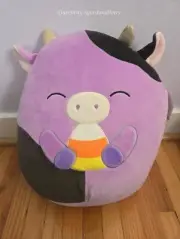 Original Squishmallows 12" Alexie The Cow With Candy Corn