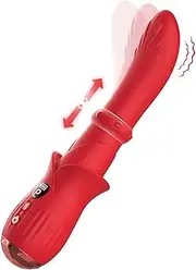 G Spot Vibrator Female Sex Toys, LED Display Adult Toy Dildo with 9 Come-Hither & Vibrating & Up-Down Sliding Modes, Silicone Adult Toys for Women Clitoral Anal Pleasure