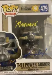Aaron Moten Signed “T-51 POWER ARMOUR" #479 Fallout Funko Pop! Vinyl Figure