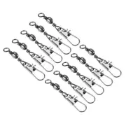 Fishing Barrel Swivel Snaps, 50Pcs 15LBS Stainless Steel Terminal Tackle, Black