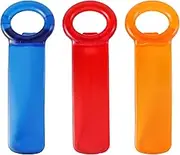3Pcs Jar Opener Manual Jar Key with Ergonomic Handle Mini Portable Can Lid Opener Tool Reusable Easy Grip Jar Lid Opener for Elders Children Women Weak Hands 14x5x2.8cm ...(Red+Blue+Orange)