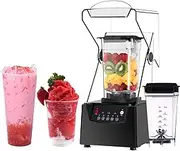 Blender Smoothie Machine, 2L Electric Stand Mixer with Soundproof Cover, Smart Control Panel, 5 Presets, 360°C Three-Dimensional Mixing, One-Click Cleaning, Suitable for Smoothies, Fruits
