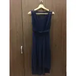 深藍色長襬氣質小禮服/洋裝