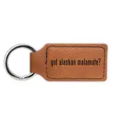 Got Alaskan Malamute Keychain Leatherette - Laser Engraved - #2 mally
