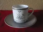 2 OOP ROYAL DOULTON LHUILLIER DENTELLE ESPRESSO CUP SAUCER PAIRS NEW! FREE SHIP!