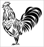 Stencils N Stuff Rooster Country Stencil Template Paint Airbrush 11.5x10.5 B102