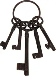 Large Skeleton Key Vintage Iron Antique for Pirate Decoration, Halloween...