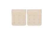 2x Triumph 3 Hook Bra Extender Extension Band Fastener Clip On Strap Beige
