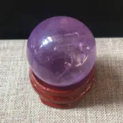 45mm Natural Amethyst Ball Quartz Crystal Stone Healing Reiki Sphere W/ Stand