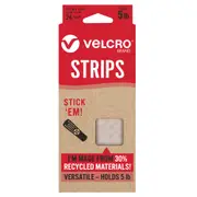 24pc Velcro Eco Collection Hook and Loop Stick'em Strips 6.3cm x 1.9cm