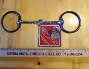 REINSMAN Stage A Black Horse Tie Dee Sweet Sour SNAFFLE Bit 3" Ring "5 Mouth 228