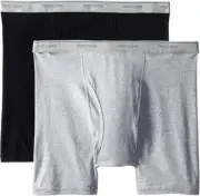 Fruit of the Loom Men's Tagless Big Man Boxer Briefs Underwear(Pack of 2)