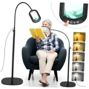 10X Rectangular Magnifying Glass with Light and Stand, 24" Flexible Gooseneck