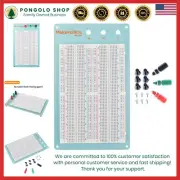 Breadboard Solderless 1660 Tie-Points Aluminum Back Plate for Arduino Raspber...