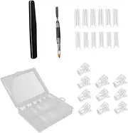 LOLIPPYY 1 Set Nail Tips Clips Professional Manicure Supply with Double Headed Pen Clips Nail Extensions and Strips for Home and Salon Use