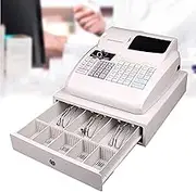 Electronic Cash Register, Supermarket Electronic Cash Register with Removable Cash Tray and Thermal Printer,for Retail and Restaurant Stores and Small Business