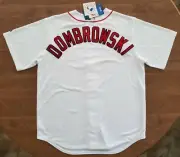 NEW Dave Dombrowski Majestic Cool Base Sewn Stitched Jersey Boston Red Sox Large