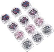 Baluue Valentine's Day Nail Glitter Sequins Makeup Sequins 12 Pack Nail Art Stickers