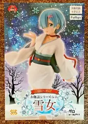 NIB Re: Zero Starting Life Another World Rem Snow Woman SSS Figure Toreba FuRyu!