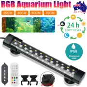 Aquarium Fish Tank Aquarium Light LED Waterproof Full Spectrum Aqua Lamp RGB OZ