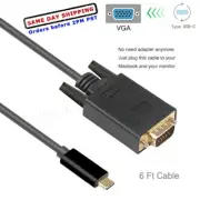 USB 3.1 Type-C Male to VGA Female Adapter Converter Cable USB-C to VGA Converter