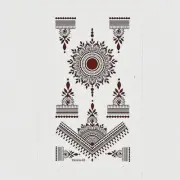 Simply Inked Traditional Mandala Red Henna Tattoo, Size: 4.56 in x 8.4 in