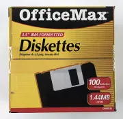 OfficeMax 3.5" IBM Formatted Diskettes - 100 Count - 1.44MB - SEALED